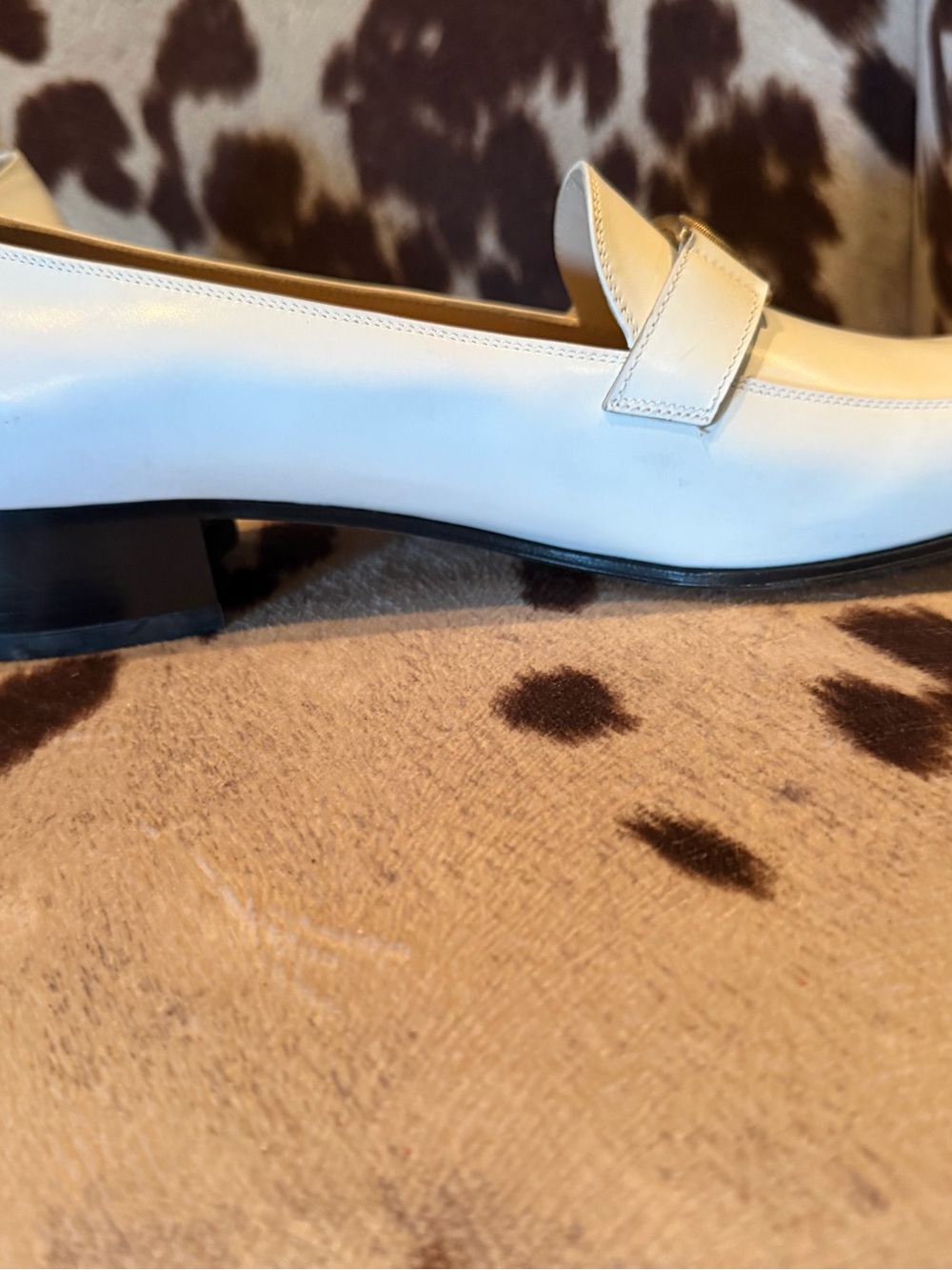 Salvatore Ferragamo White Leather Bit Loafers - Picture 5 of 7